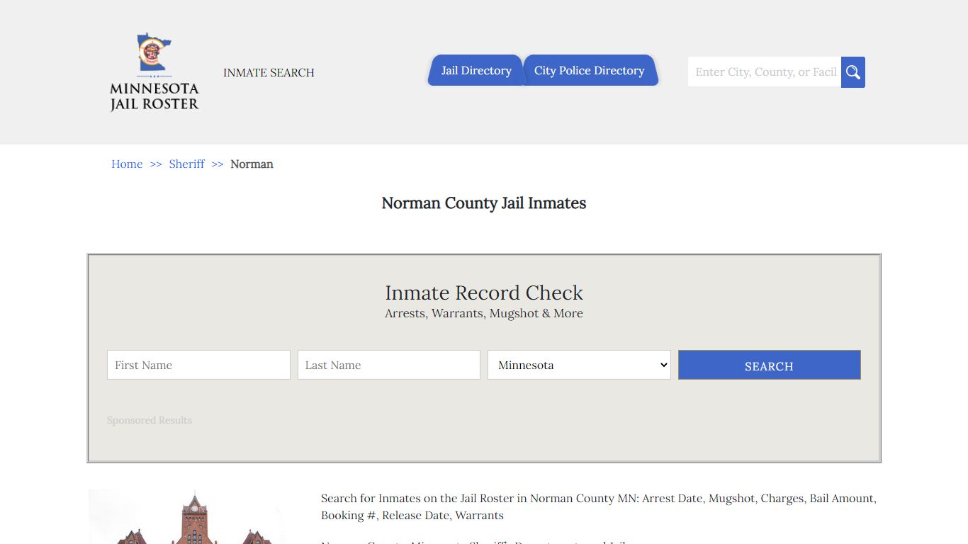 Norman County Jail Inmates | Jail Roster Search