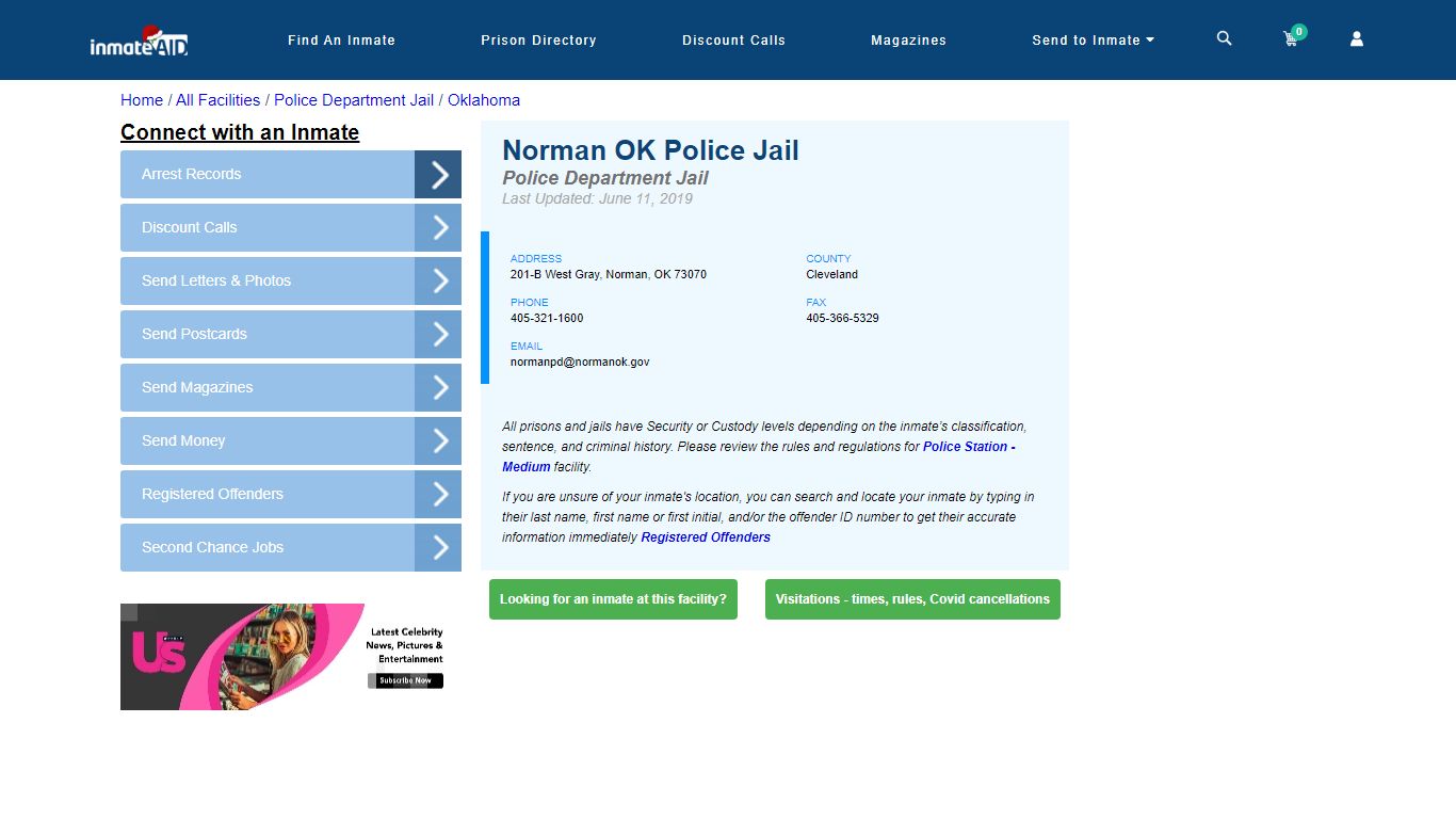 Norman OK Police Jail & Inmate Search - Norman, OK